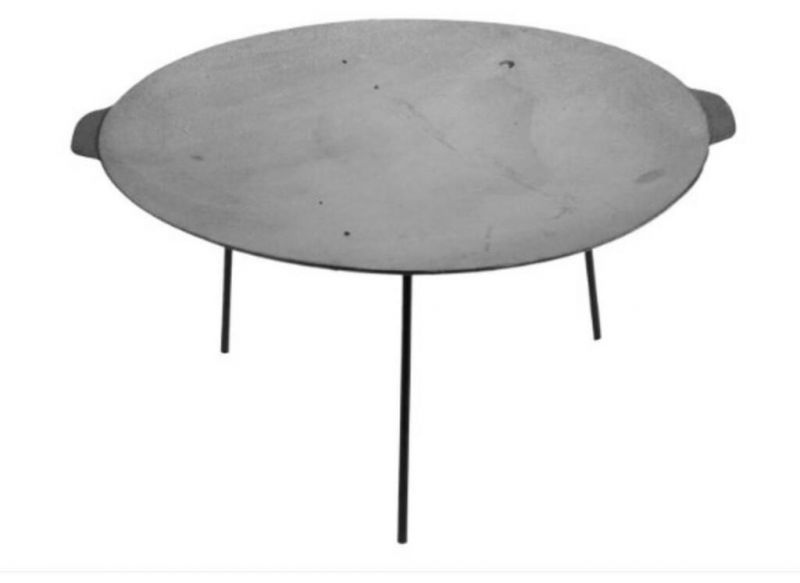 Platňa grilovacia liatinová okrúhla, priemer 45cm, s nožičkami