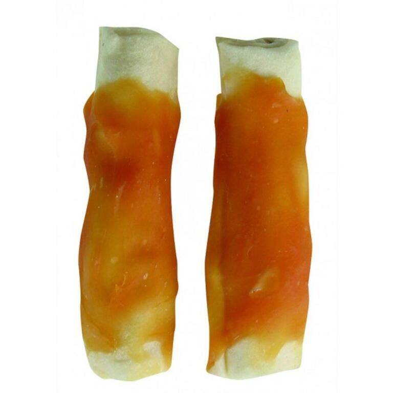 Rolka pre psa byvolia potiahnutá kuracím mäsom 10cm/40g