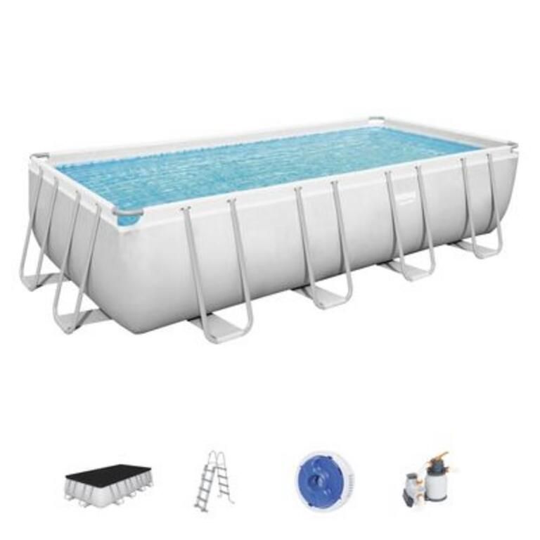 Bazén 549x274x122 cm Bestway Power Steel, 56466, piesková filtrácia, rebrík, dávkovač, plachta