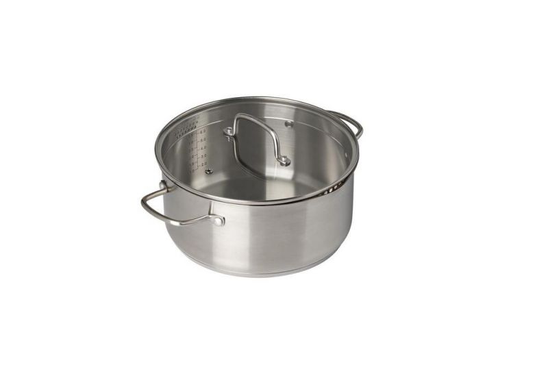 Kastról nerezový 4L, 24cm + sklenená pokrievka INFINITY PYREX