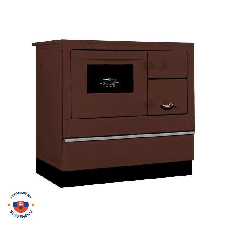 Sporák ÖKONOM 85/FIKO, DeLuxe, 7kW, hnedý, ľavý