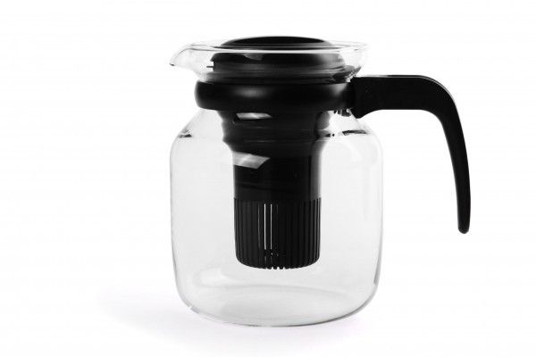 Kanvica sklenená, čajník, 1L, MATURA, plastové sitko