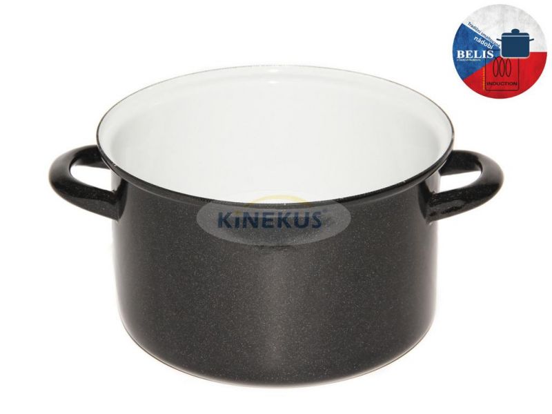 Hrniec smaltovaný bez pokrievky 3,6L, priemer 20cm, STANDARD, BELIS