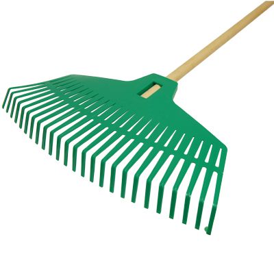 Hrable švédske, plastové + násada, dĺžka 150cm, zelené