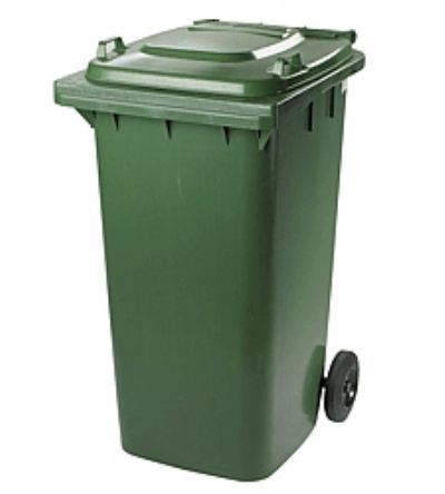 Popolnica plastová, objem 120L, priemer 200mm, zelená