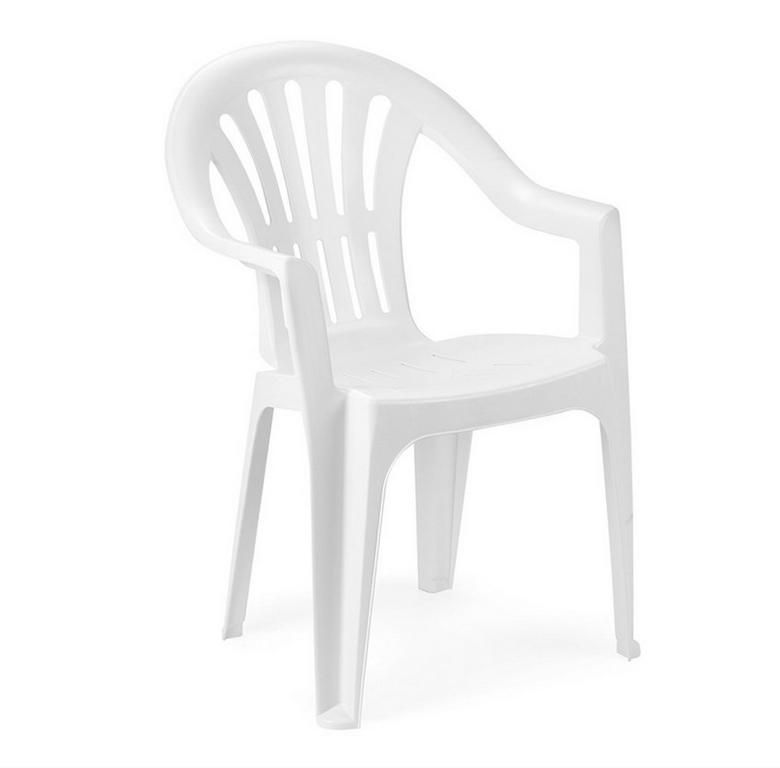 Plastové kreslo KONA, biele