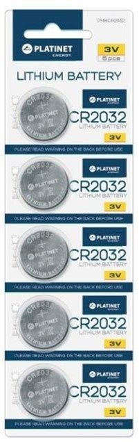 Batéria lítiová, CR 2032, 3V, blister, balenie 5ks, PLATINET
