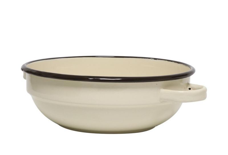 Misa sedliacka 22cm/1,5L, smaltovaná, bez dekoru, béžová