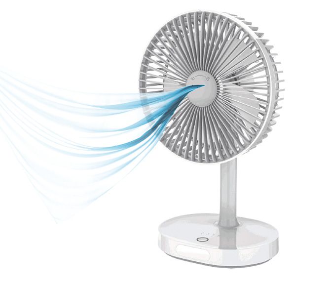 Ventilátor prenosný akumulátorový 19cm s batériou 3000mAh