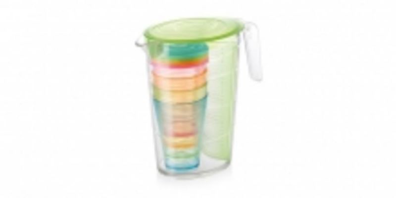 Džbán myDRINK 2.5l,4poháre s vieč,zelená