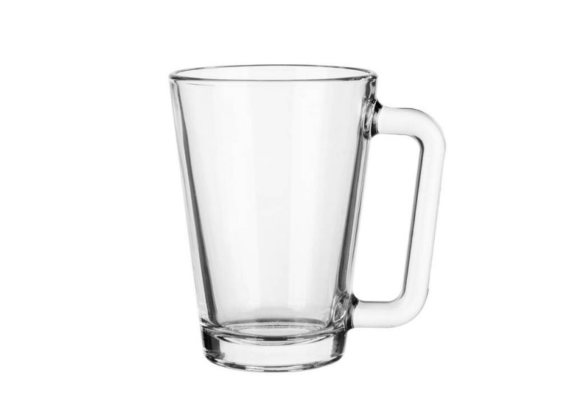 Hrnček s uchom na kávu, čaj, sklenený, 250 ml, LAURA GLASMARK