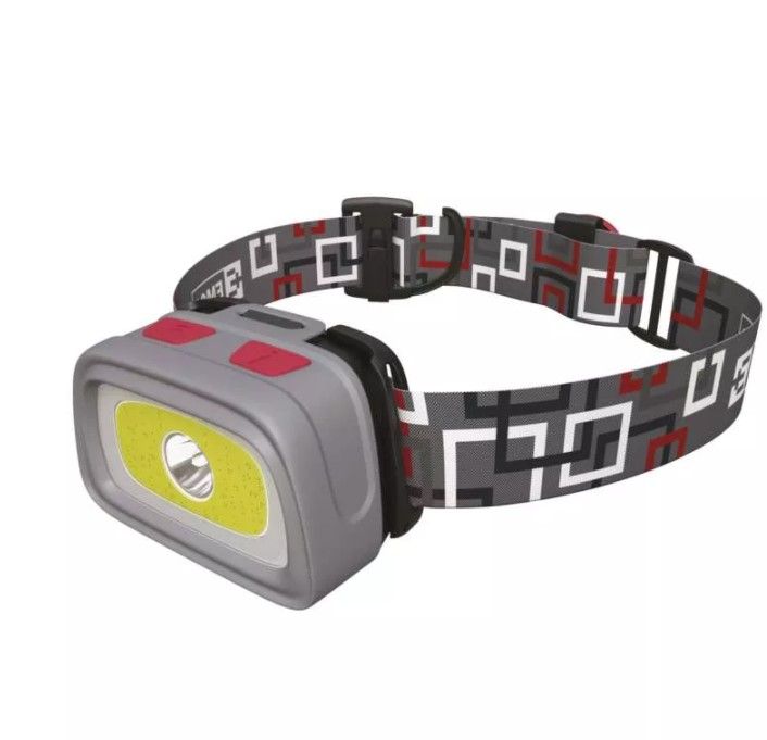 CREE LED + COB LED čelovka P3531, 330 lm, 65m, 3× AAA