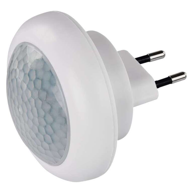 LED nočné svetlo P3304 s pohybovým čidlom do zásuvky, 230V, studená biela