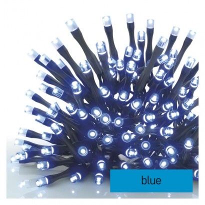 Reťaz connect 100 LED 10m IP44 modrá