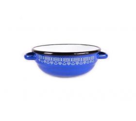 Misa sedliacka 26 cm smaltovaná, dekor Čičmany