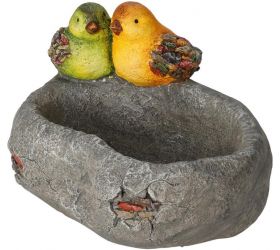 Krmítko s vtáčikmi 18 cm MGO