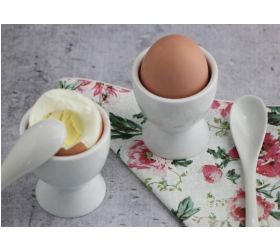 Stojan na vajíčko s lyžičkou, balenie 2 ks, porcelán