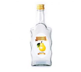 Sklenená fľaša, 500 ml, hranatá, HRUŠKOVICA, s uzáverom na závit, kláštorná