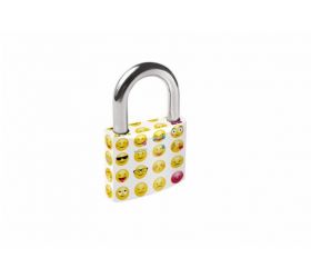 Zámok visiaci 38mm Emoji 3 kľúče