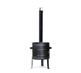 Kotlina oceľová nízka priemer 31 cm pre 6-10 l kotlík čierna 0,8mm