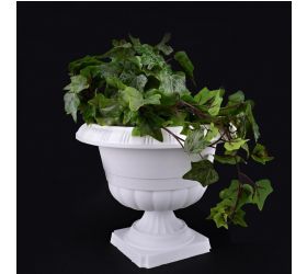 Kvetináč plastový priemer 28 cm AMFORA biely