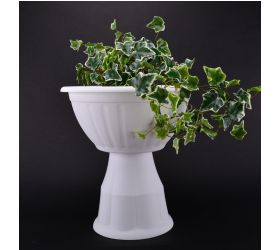 Kvetináč plastový priemer 40cm AMFORA biely