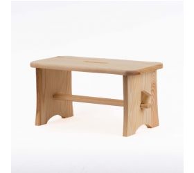 Stolček drevený obdĺžnik 39x19x20cm nízky