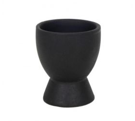 Stojan na vajíčko čierny, 1ks, porcelán