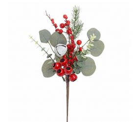 Ozdoba zapichovacia konár eucalypt+bobule 39 cm 