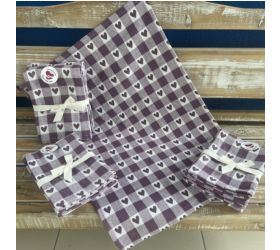 Utierka kuchynská bavlnená tkaná Super soft fialová 3ks, 50x70cm, 270g/m2 KLC