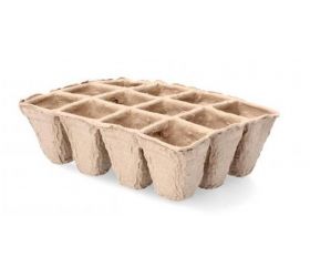 Kvetináč rašelinový, sadbovač, na 12 rastlín sada 10ks 15,5x11,5x5cm