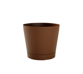 Kvetináč s miskou plastový priemer 290 mm ORIONE karamel výška 260 mm