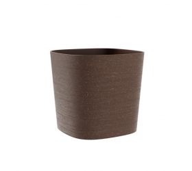 Kvetináč plastový 190x190 mm CAPRI ECO wood medený výška 170 mm