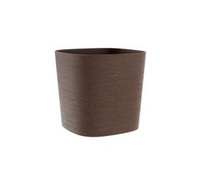 Kvetináč plastový priemer 240x240 mm CAPRI ECO wood medený výška 210 mm