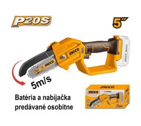 Píla reťazová SUPER MINI CGSLI2058 INGCO AKU 20V P20S, bez akumulátora a nabíjačky