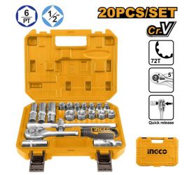 Gola sada 20ks 1/2" v kufriku INGCO Industrial KLC