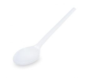 Lyžička (PP) na viacnásobné použitie biela 13cm, 50ks