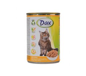 Krmivo konzerva DAX mačka hydina 0,415 kg