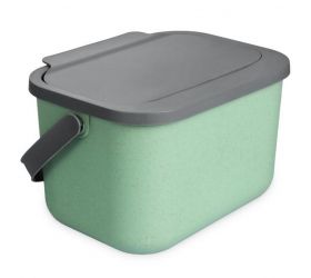 Kôš na bio odpad 6L 24.5x19x17,5 cm zeleno-sivý KLC