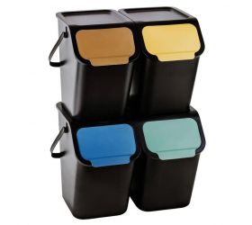 Koš plastový na separovaný odpad, 4x25L, BINI