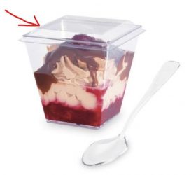 Viečko pre fingerfood pohárik č. 66331 (PET) 20 ks GASTRO
