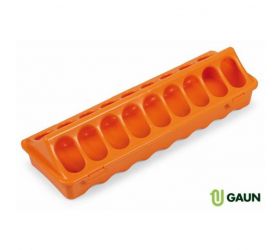 Krmítko pre hydinu plastové 30cm GROUND oranžové GAUN žľabové