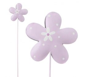 Ozdoba zapichovacia kvet 8x34 cm plech fialový