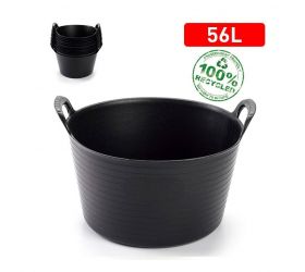 Koš, nádoba flexiplast 56l čierna