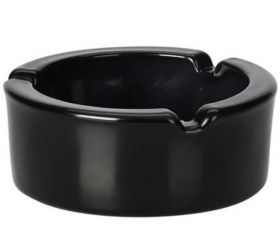 Popolník 85x35mm sklený čierny