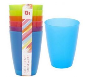 Pohár plastový 300ml 6ks farebný mix