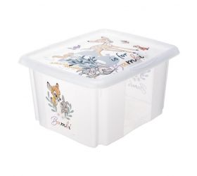 Box úložný 42,5x35,5x22,5 cm Bambi transparentný