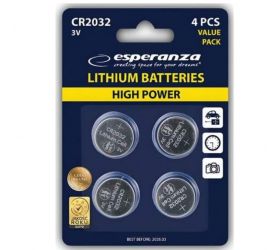 Batéria líthiová CR 2032, 3V, blister 4ks ESPERANZA