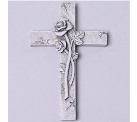 Dekorácia kríž 7,5x2x11,5 cm polyres
