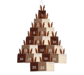 Ozdoba závesná kalendár adventný s parohami polyester